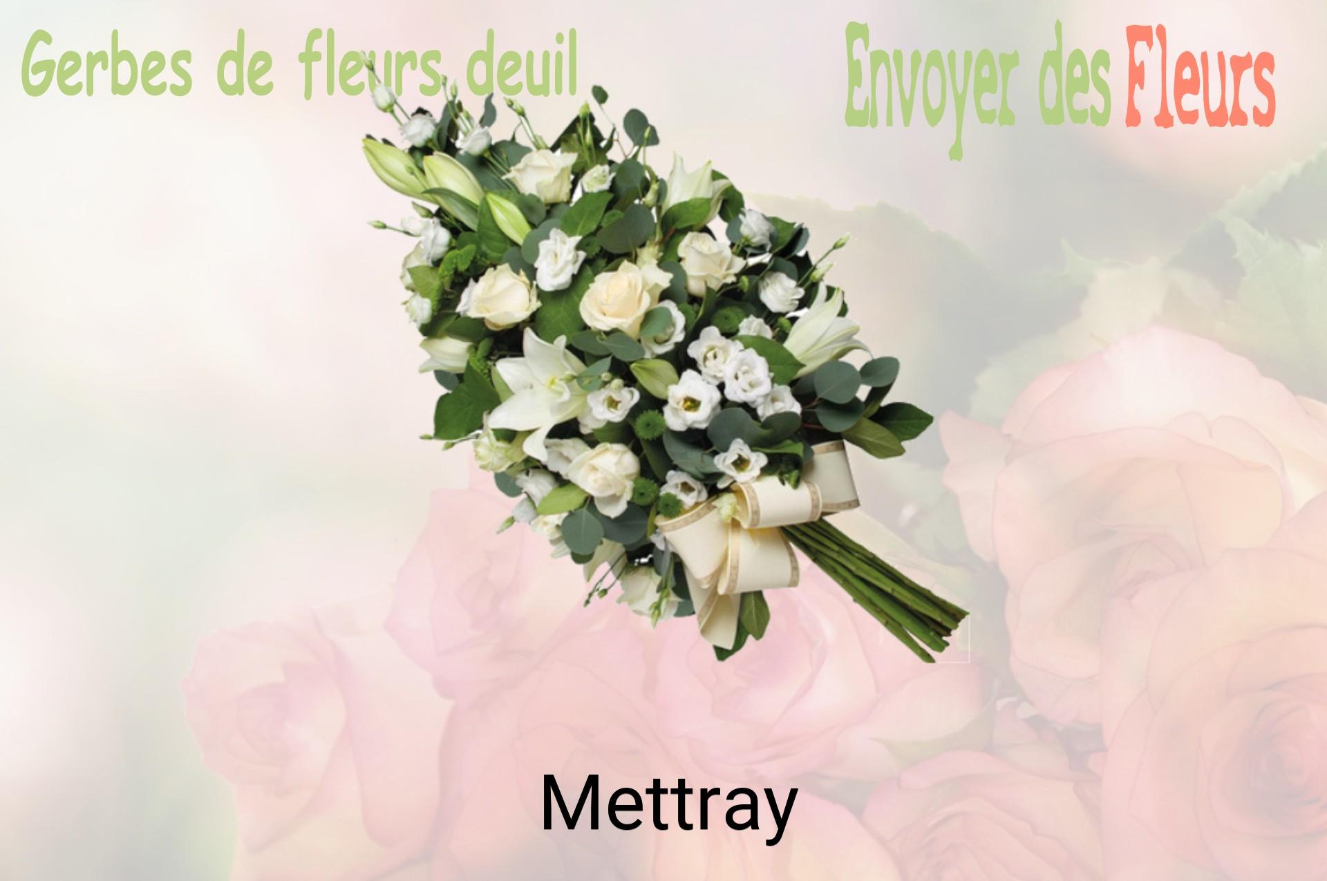 Gerbe de fleurs de deuil livrée à Mettray